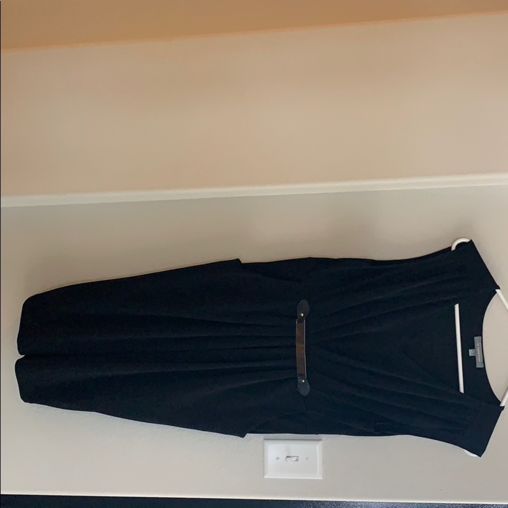 Black V-neck  dress